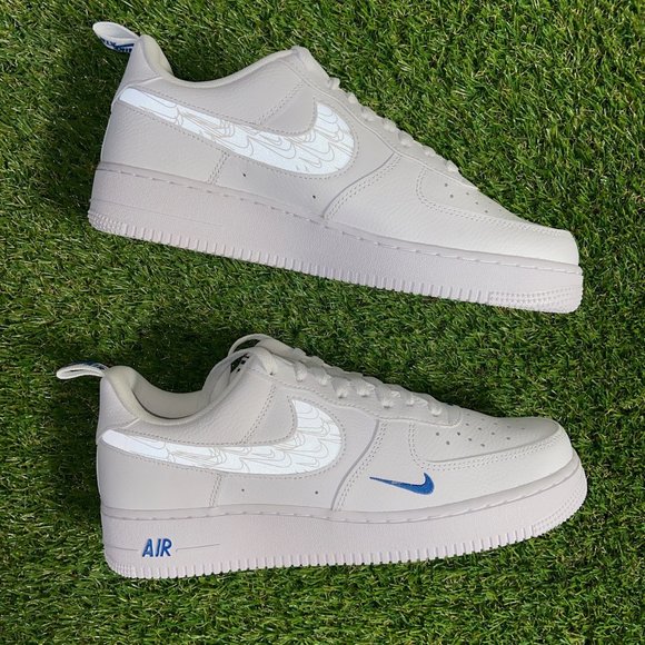 Nike Air Force 1 \'07 Reflective Multi Swoosh White Blue FB8971-100 Mens NEW main image 6